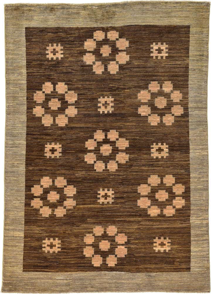 4' 8 x 6' 6 Hand Knotted Modern Ziegler Oriental Rug