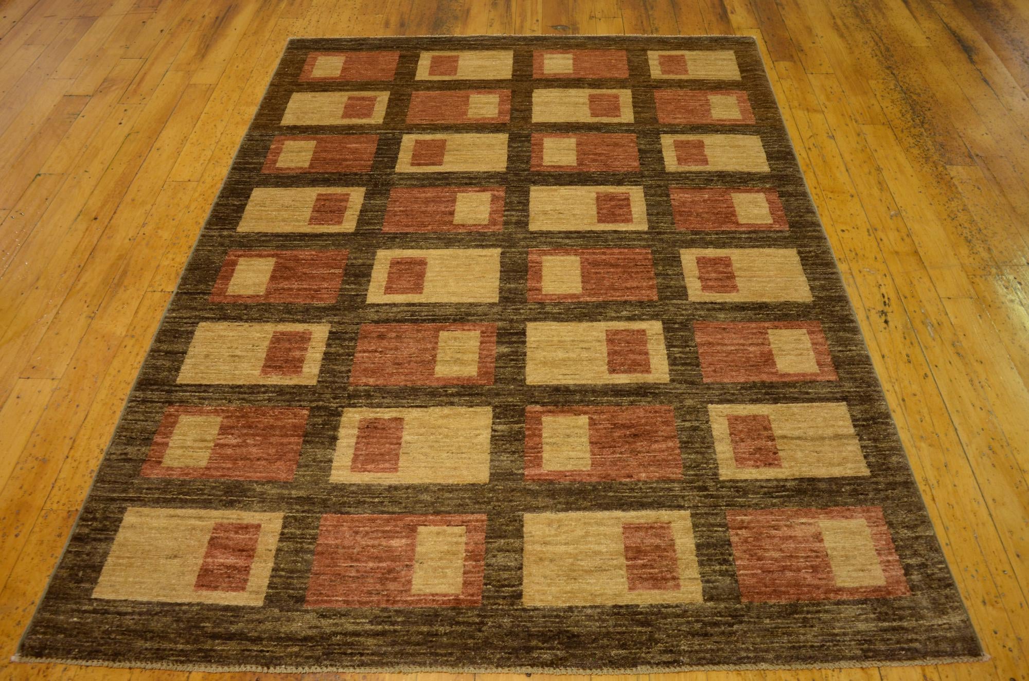 5' x 6' 7 Hand Knotted Modern Ziegler Oriental Rug