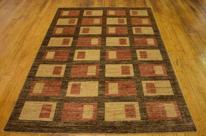 5' x 6' 7 Hand Knotted Modern Ziegler Oriental Rug