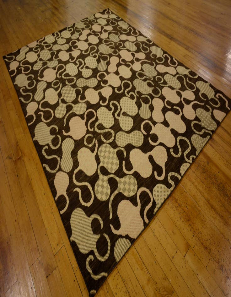 Detail image of 7' 7 x 9' 9  Hand Knotted Modern Ziegler Oriental Rug