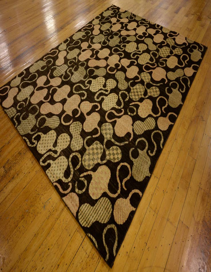 Detail image of 7' 7 x 9' 9  Hand Knotted Modern Ziegler Oriental Rug