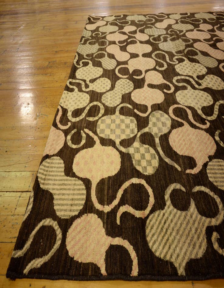 Detail image of 7' 7 x 9' 9  Hand Knotted Modern Ziegler Oriental Rug