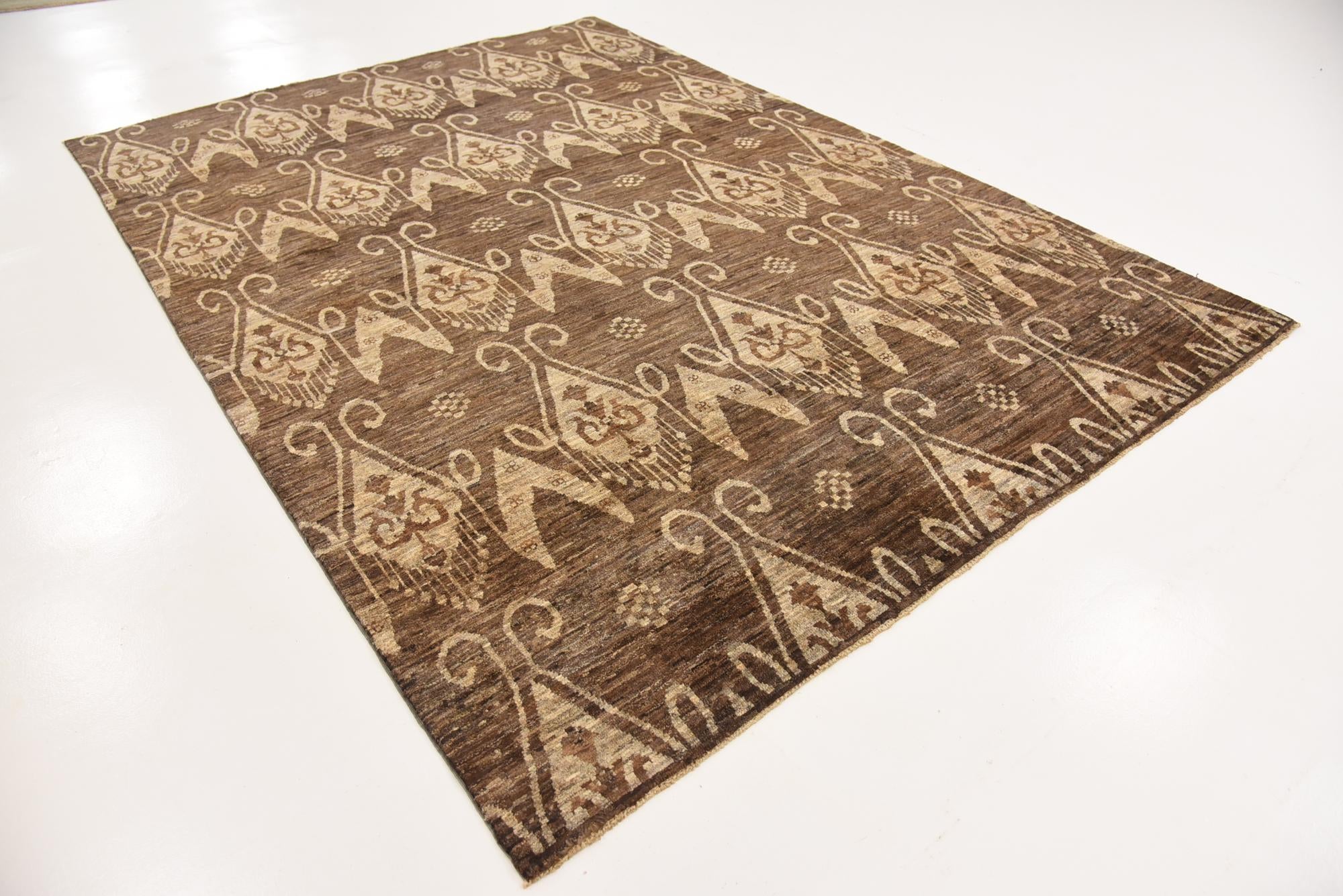 6' 7 x 9' 5 Hand Knotted Modern Ziegler Rug