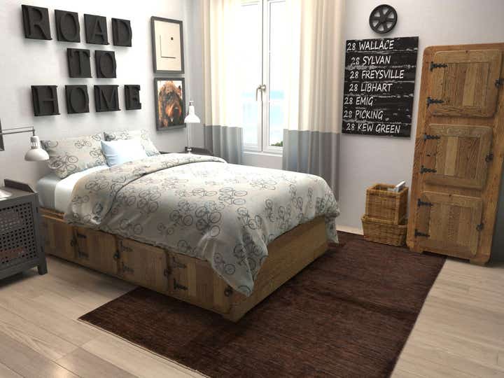 5' 7 x 7' 6 Hand Knotted Modern Ziegler Rug