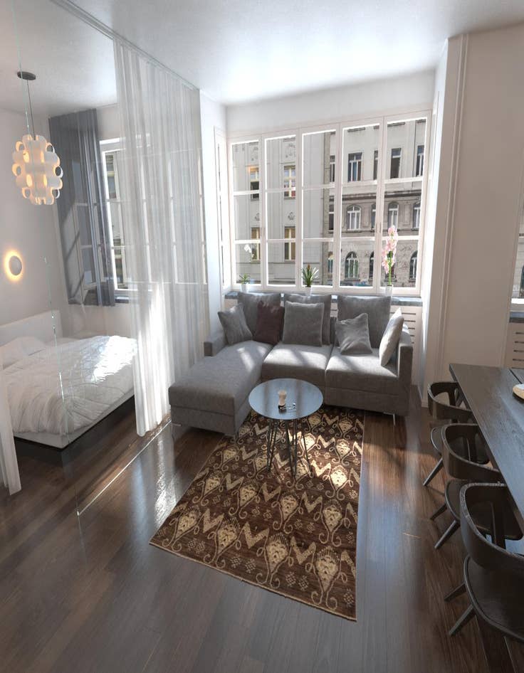 Detail image of 6' x 8' 9  Hand Knotted Modern Ziegler Rug