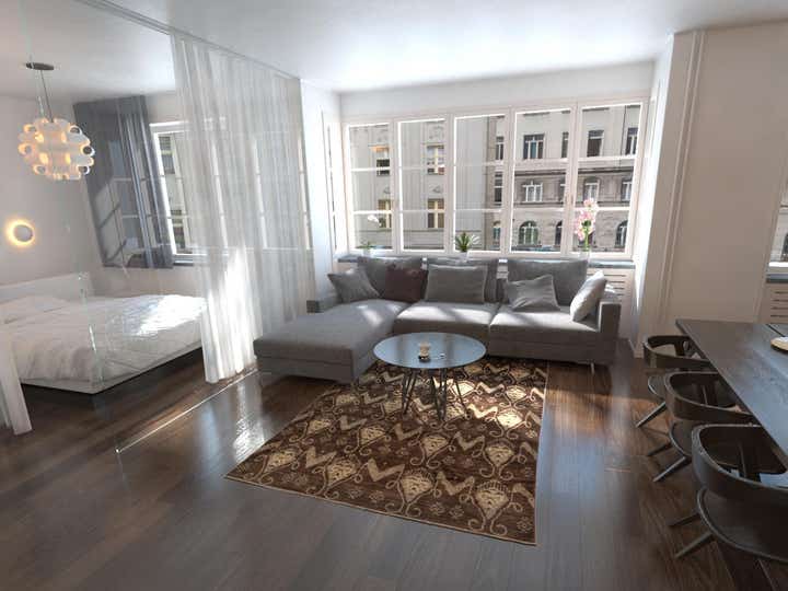 6' x 8' 9 Hand Knotted Modern Ziegler Rug