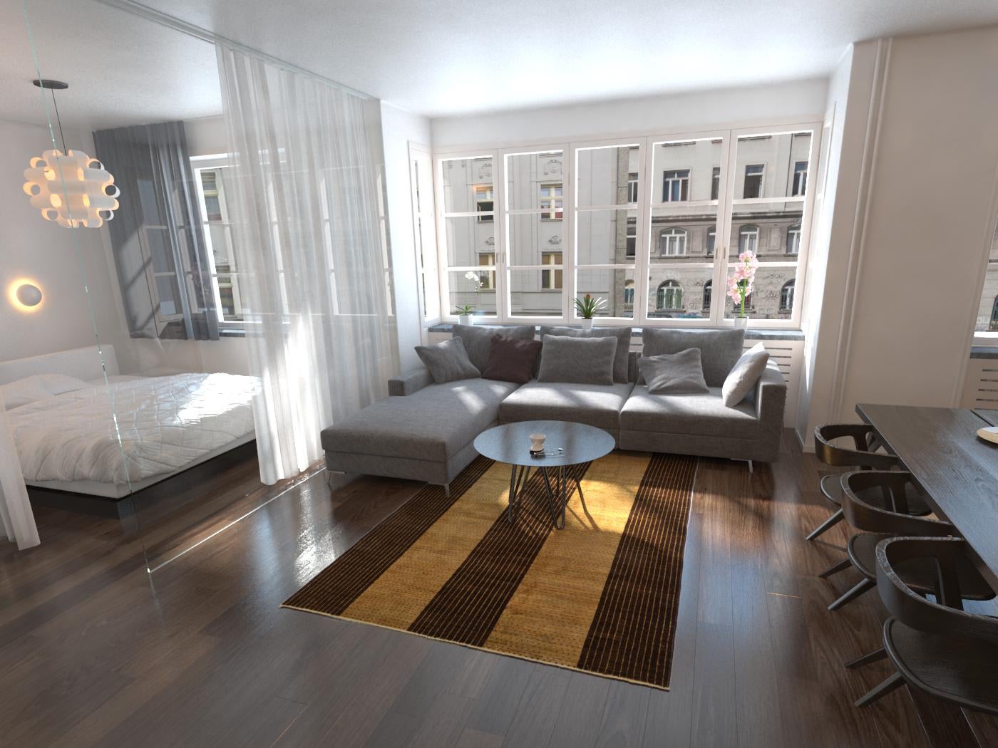 6' x 8' 8 Hand Knotted Modern Ziegler Rug
