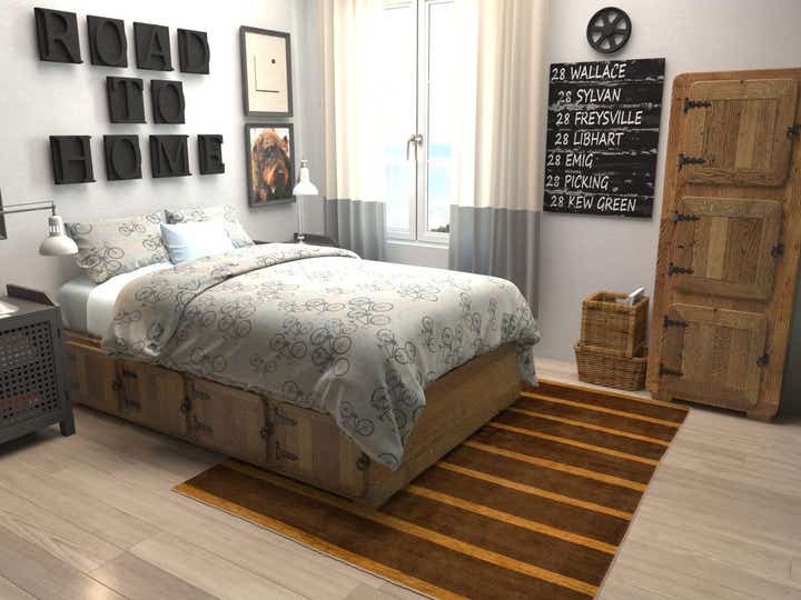 5' 2 x 6' 4 Hand Knotted Modern Ziegler Rug