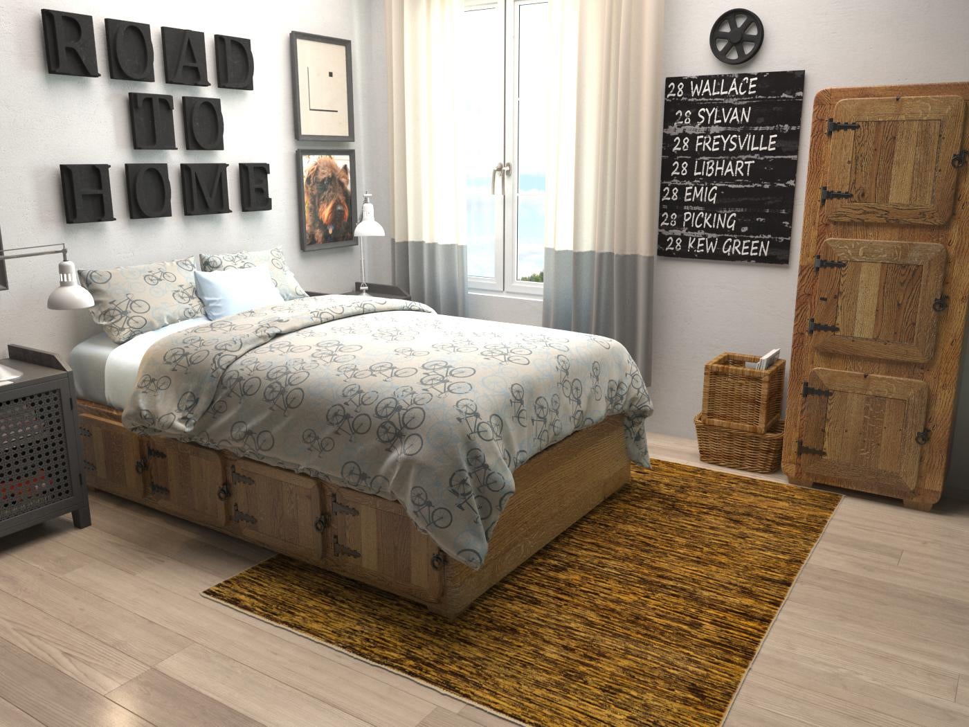 5' 2 x 6' 4 Hand Knotted Modern Ziegler Rug