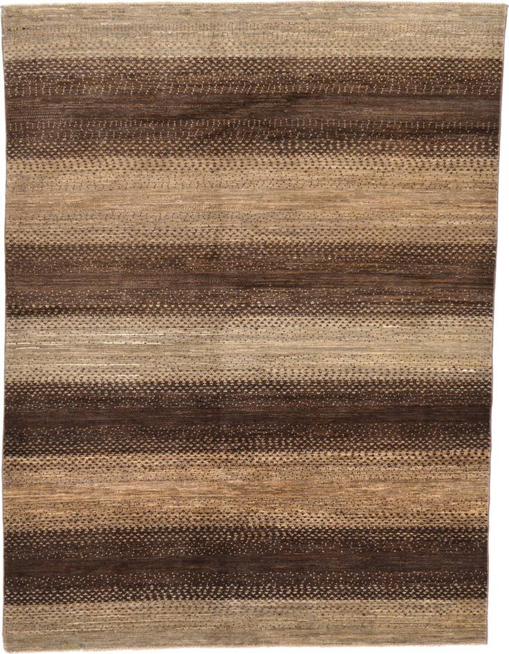 Detail image of 4' 10 x 7' Hand Knotted Modern Ziegler Rug