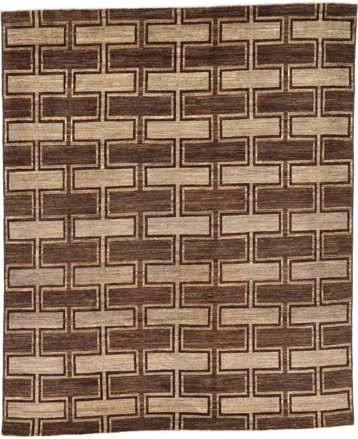 8' 3 x 9' 10 Hand Knotted Modern Ziegler Rug