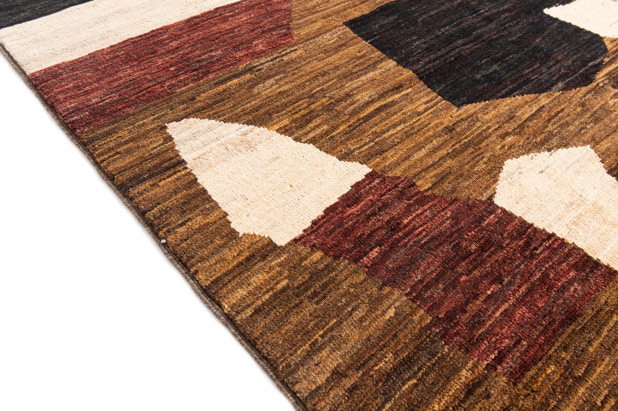4' 3 x 5' 2 Hand Knotted Modern Ziegler Wool Rug