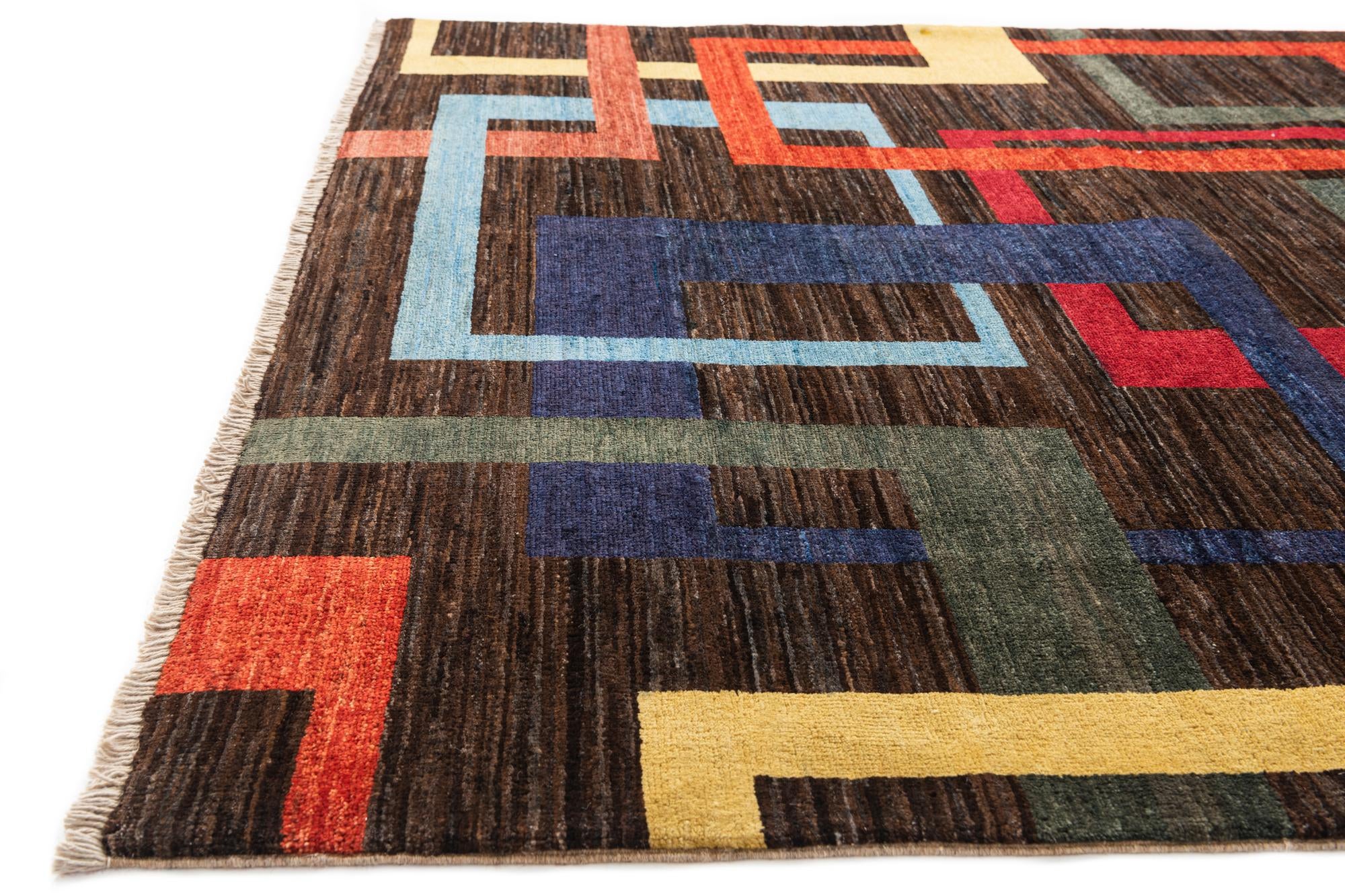 5' 1 x 6' 8 Hand Knotted Modern Ziegler Wool Rug