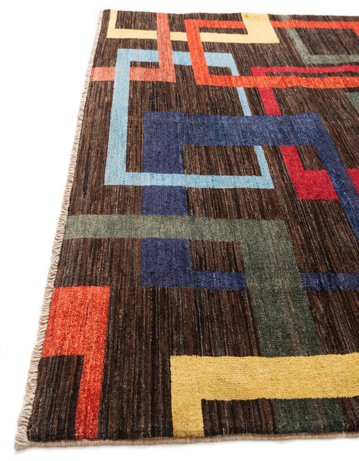 Detail image of 5' 1 x 6' 8  Hand Knotted Modern Ziegler Wool Rug