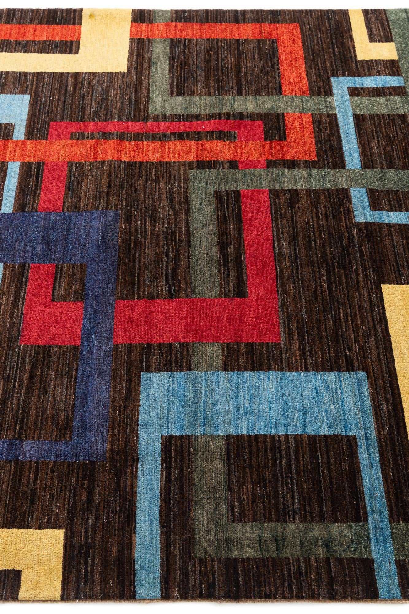 5' 1 x 6' 8 Hand Knotted Modern Ziegler Wool Rug