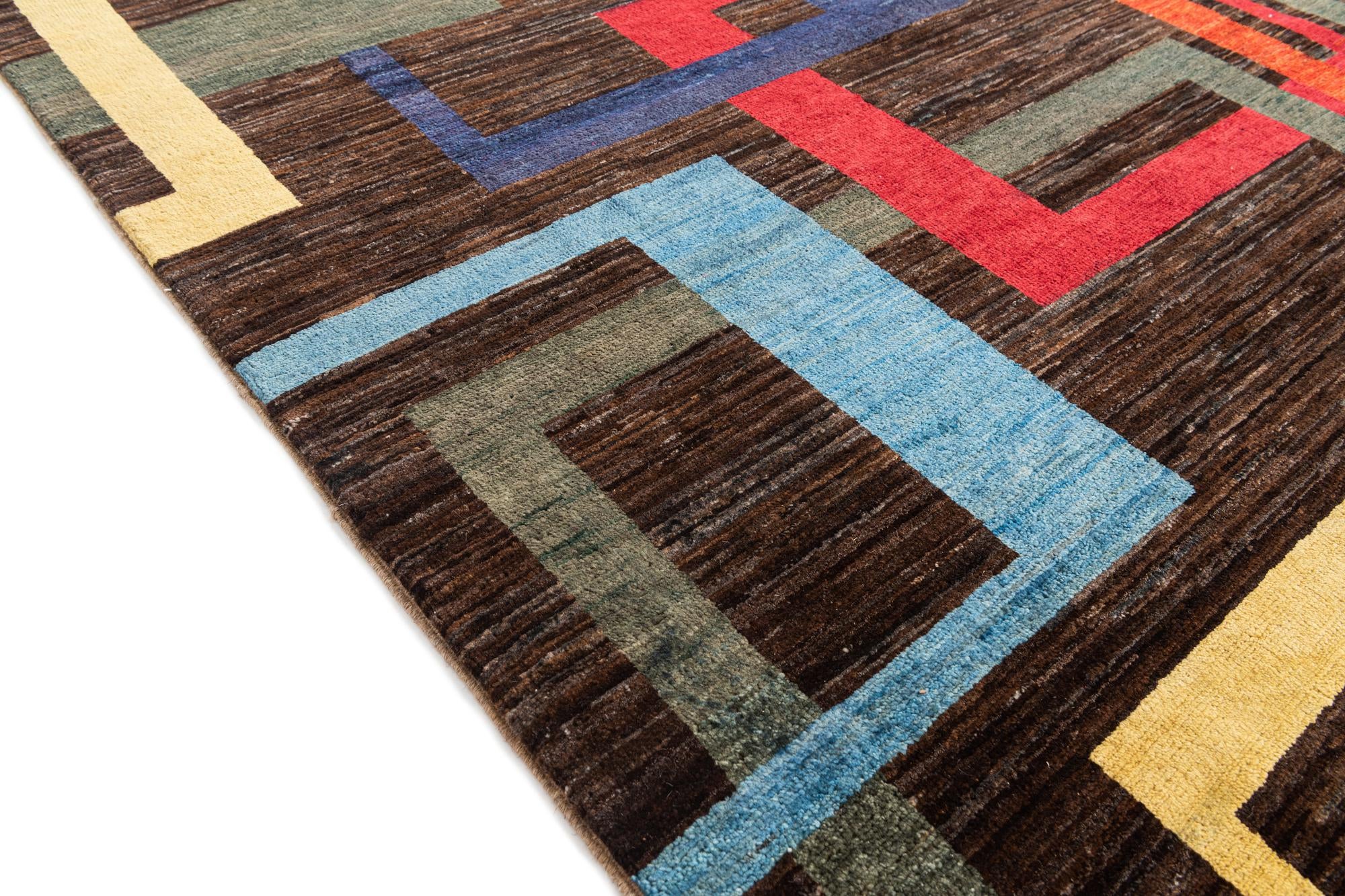 5' 1 x 6' 8 Hand Knotted Modern Ziegler Wool Rug