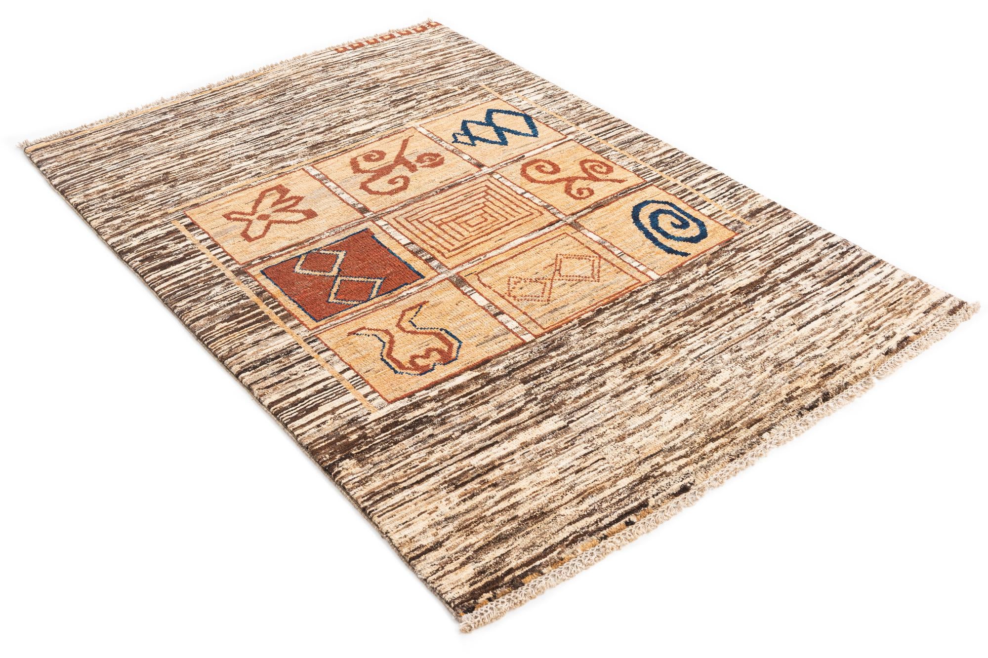 3' 10 x 5' 8 Hand Knotted Modern Ziegler Wool Rug