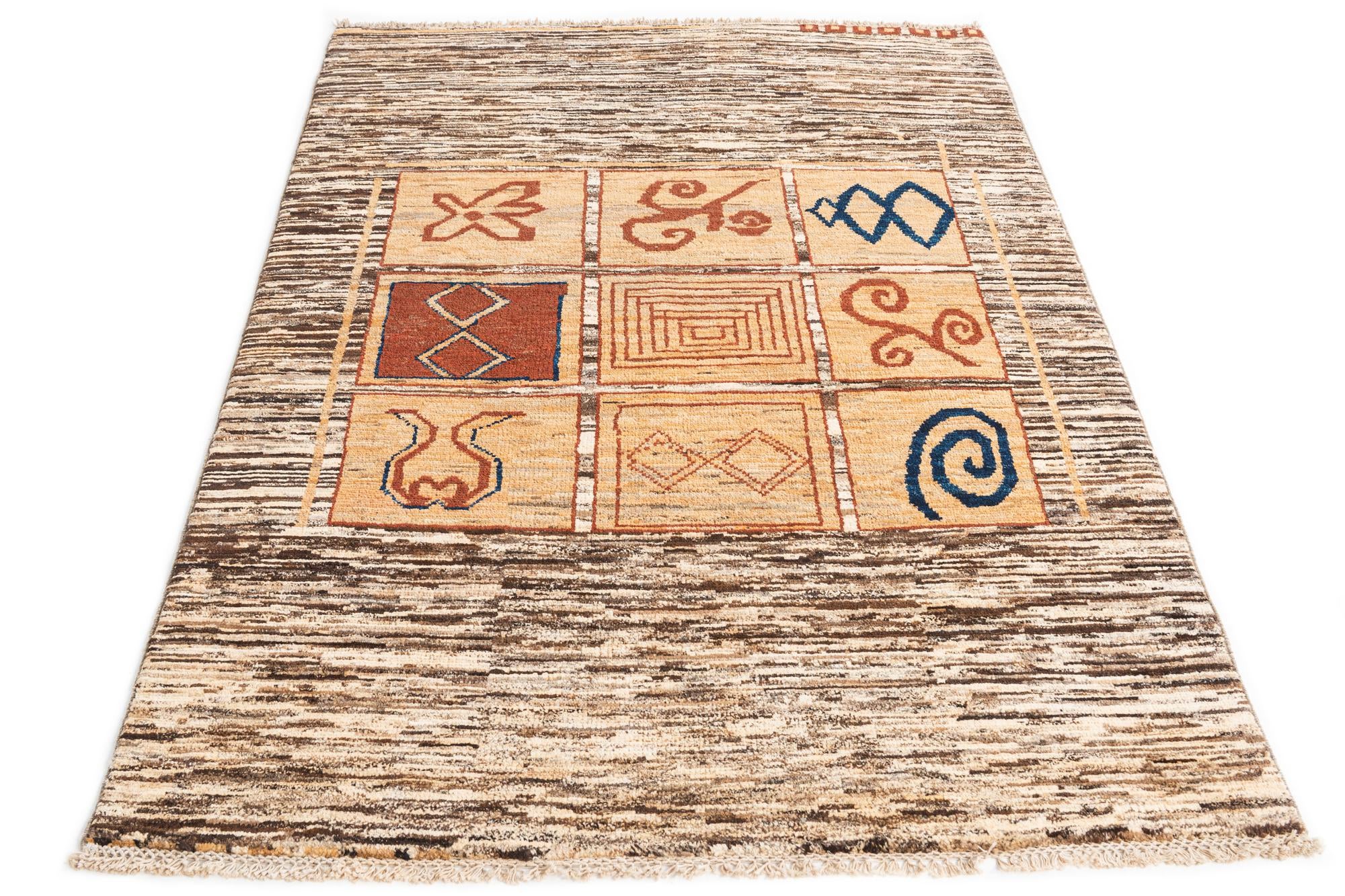 3' 10 x 5' 8 Hand Knotted Modern Ziegler Wool Rug