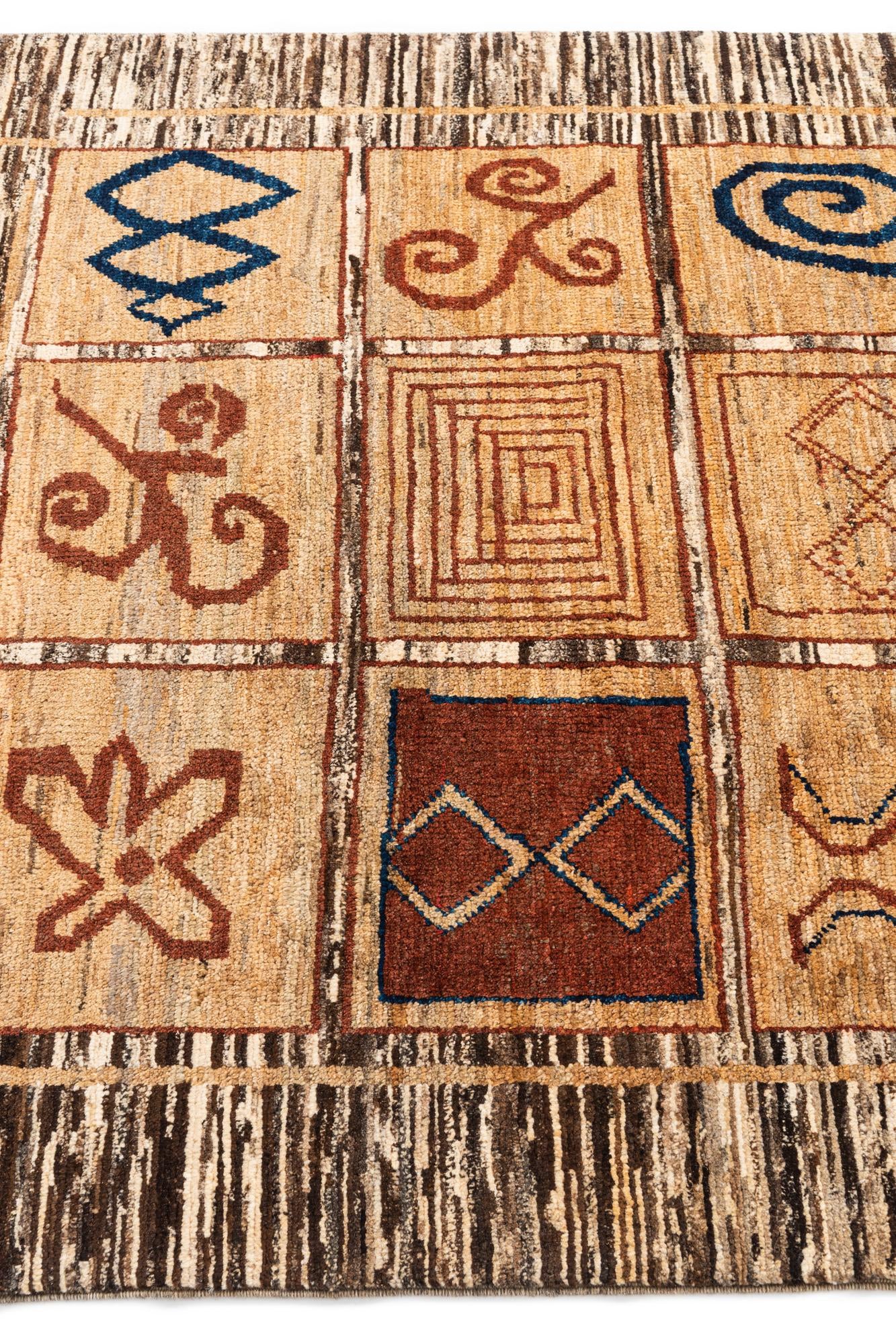 3' 10 x 5' 8 Hand Knotted Modern Ziegler Wool Rug