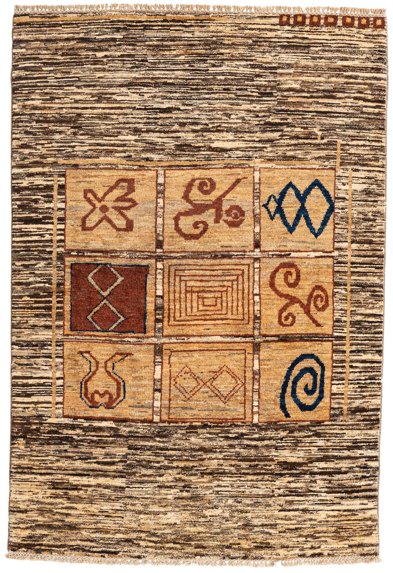 3' 10 x 5' 8 Hand Knotted Modern Ziegler Wool Rug