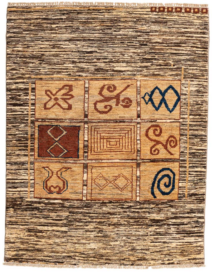 Detail image of 3' 10 x 5' 8 Hand Knotted Modern Ziegler Wool Rug