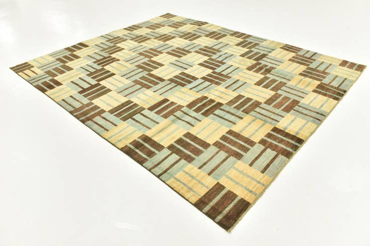 Detail image of 8' x 9' 7 Hand Knotted Modern Ziegler Rug