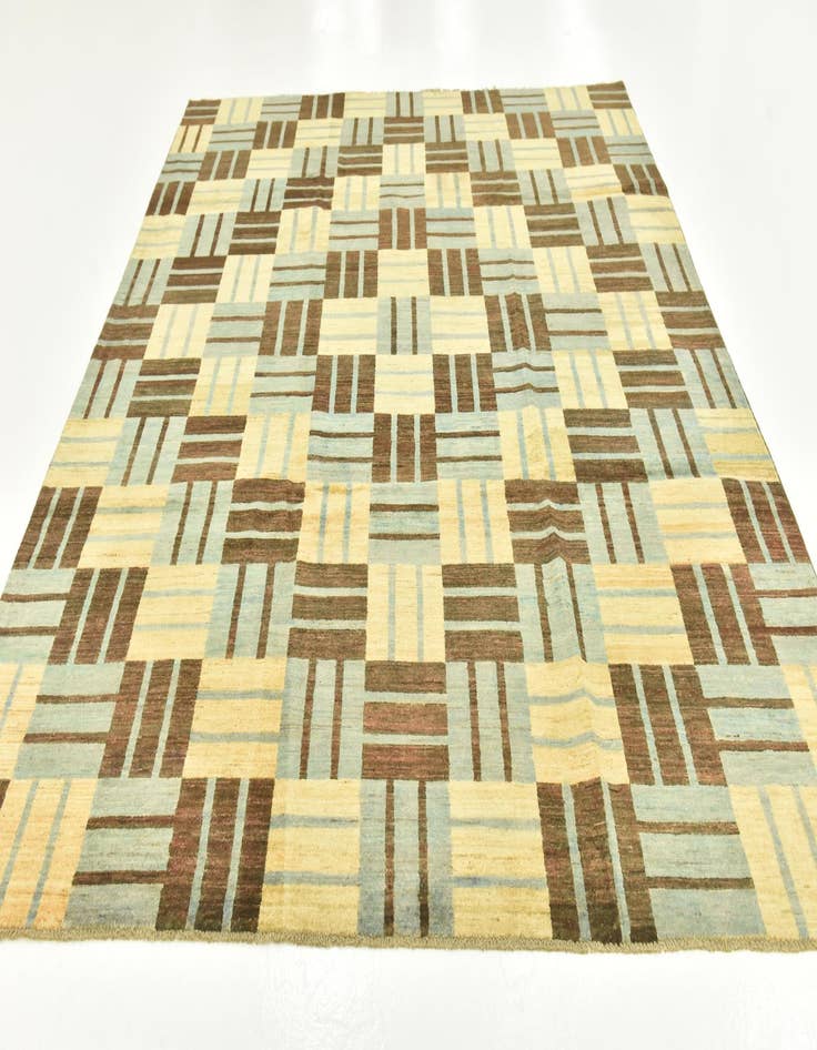 Detail image of 8' x 9' 7  Hand Knotted Modern Ziegler Rug