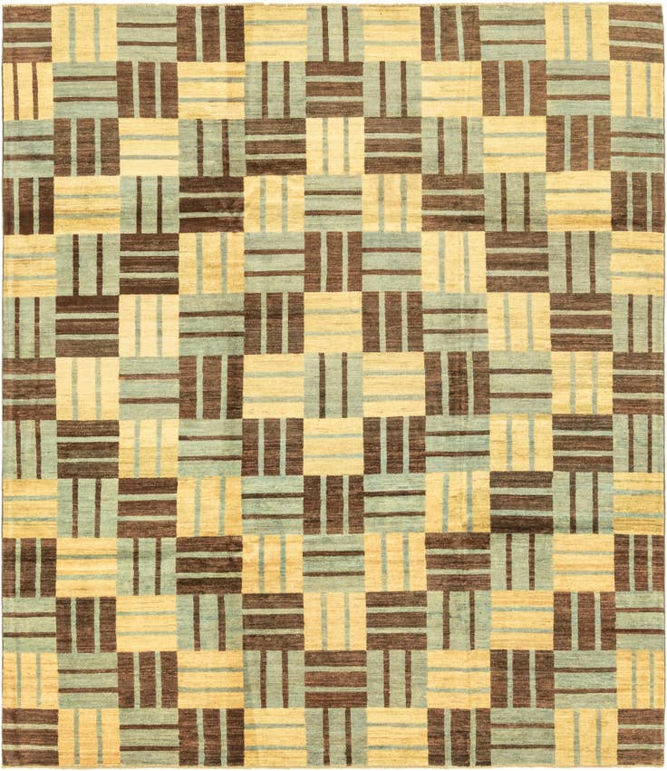 Detail image of 8' x 9' 7 Hand Knotted Modern Ziegler Rug