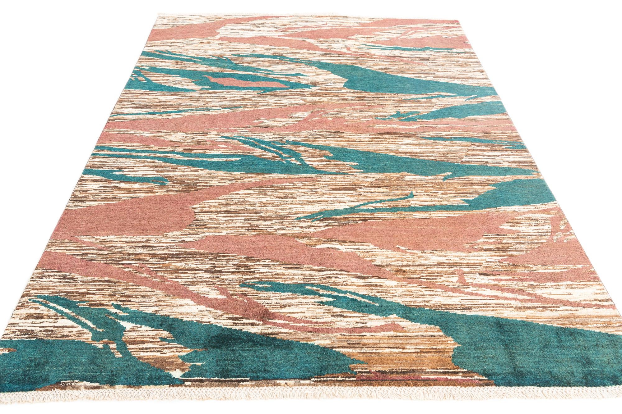 5' 9 x 7' 10 Hand Knotted Modern Ziegler Rug