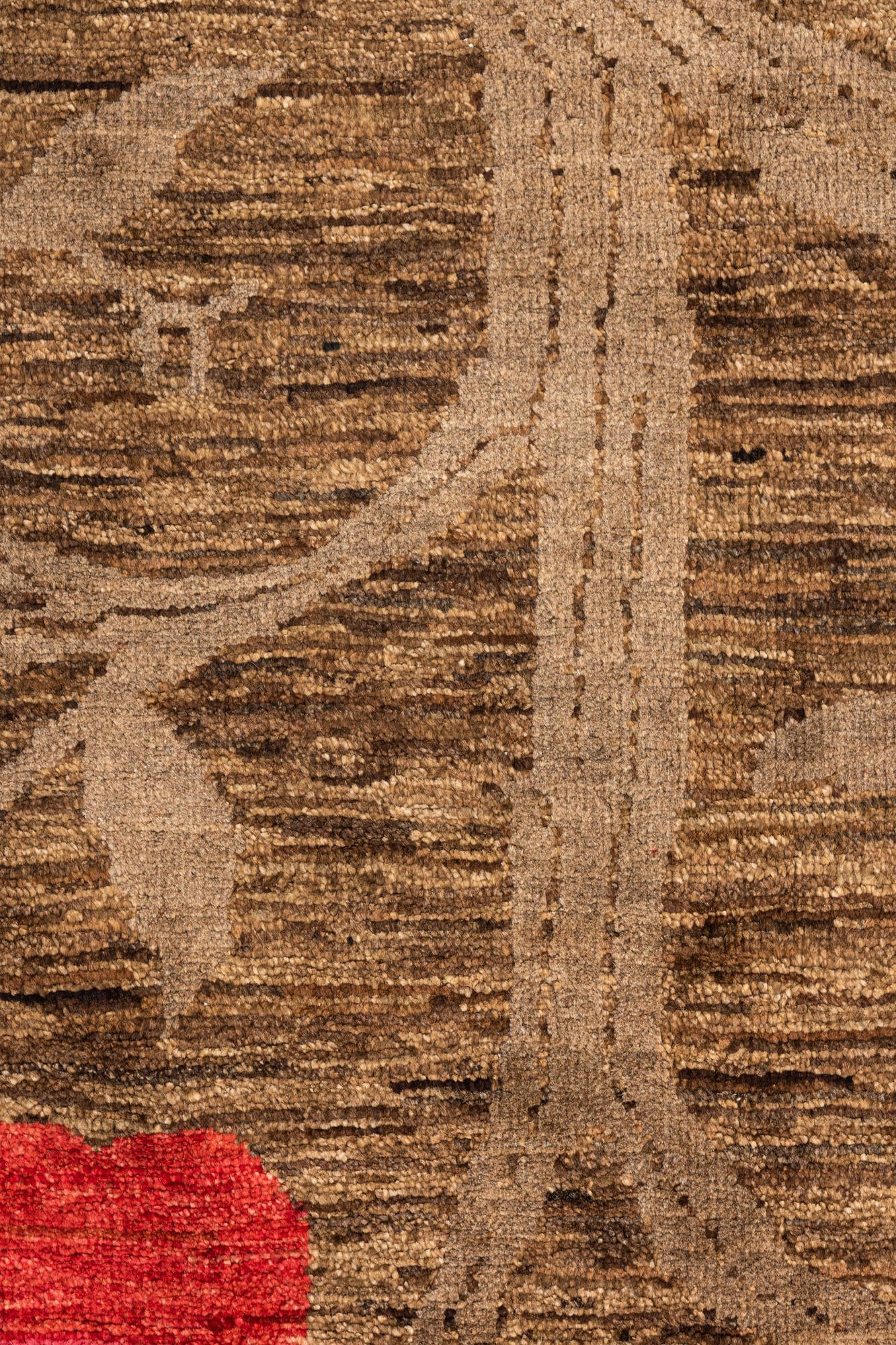 5' 3 x 6' 9 Hand Knotted Modern Ziegler Wool Rug