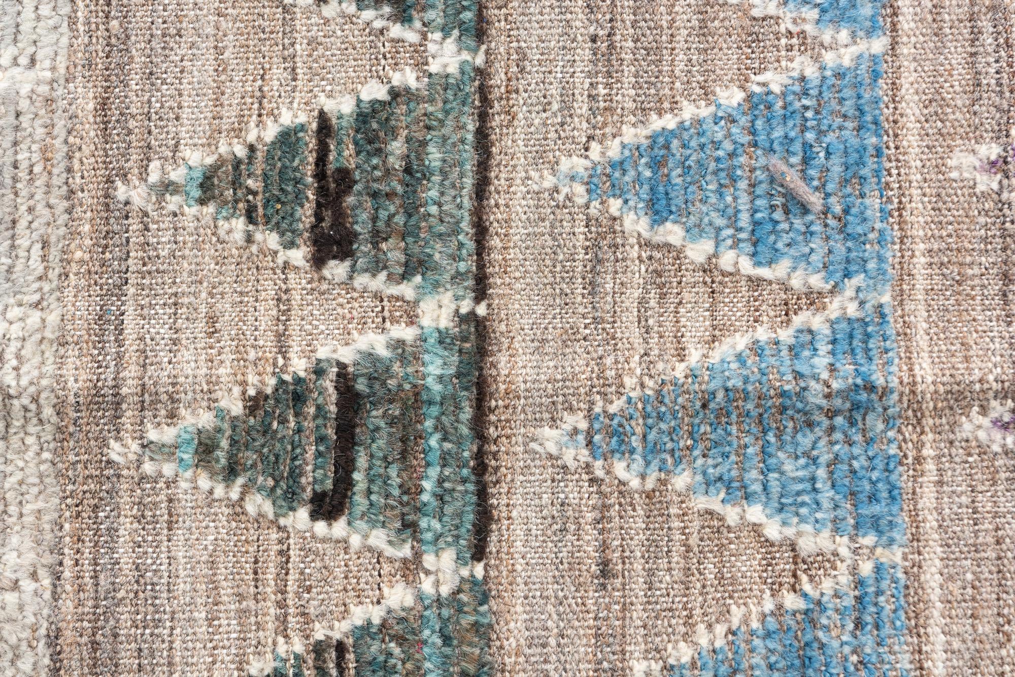 6' 4 x 10' Hand Knotted Modern Ziegler Wool Rug