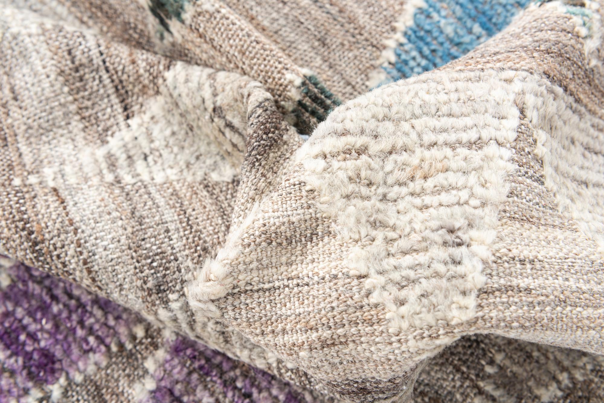 6' 4 x 10' Hand Knotted Modern Ziegler Wool Rug