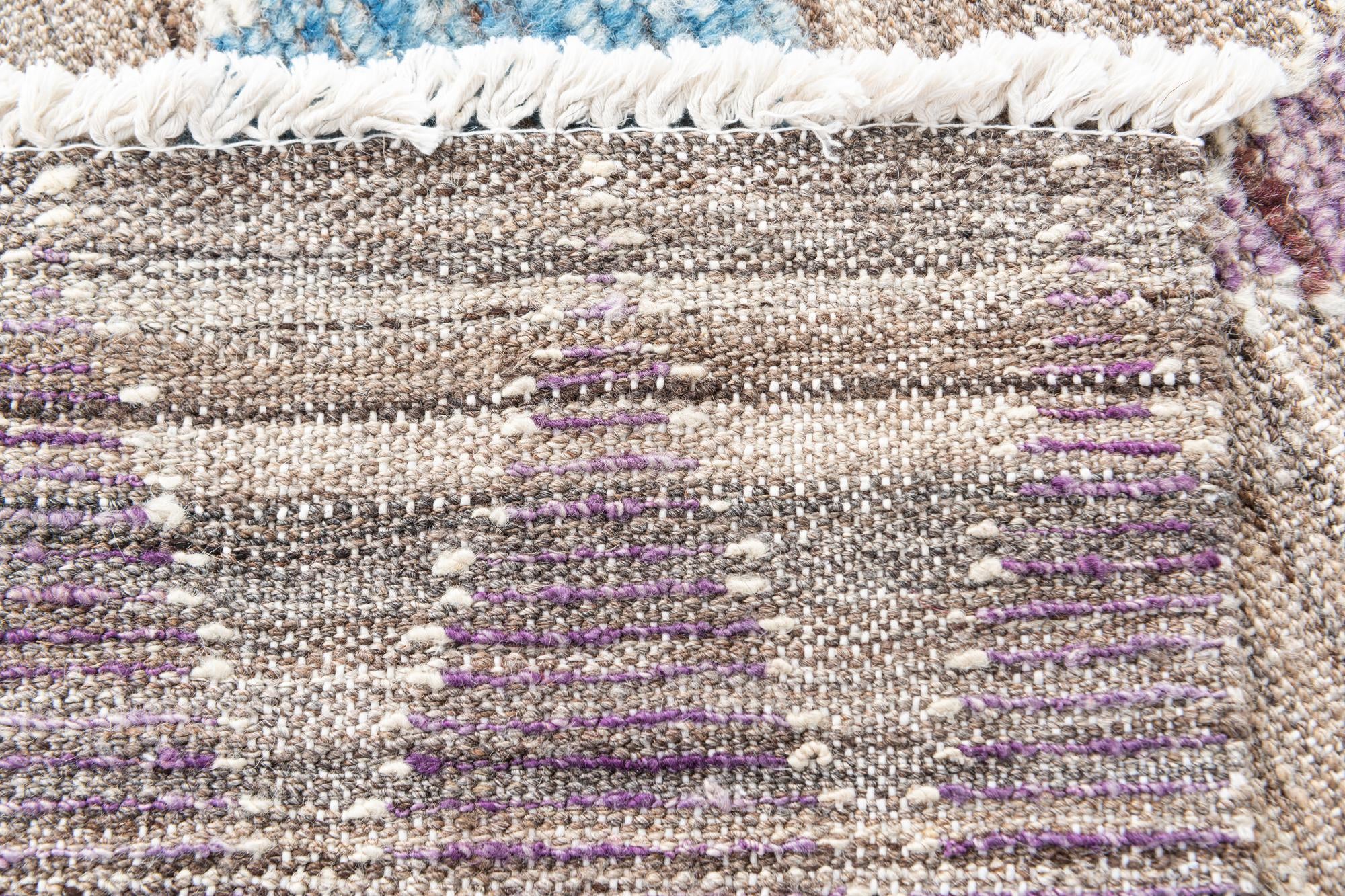 6' 4 x 10' Hand Knotted Modern Ziegler Wool Rug