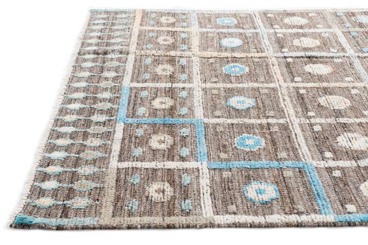 4' 1 x 6' 1 Hand Knotted Modern Ziegler Wool Rug