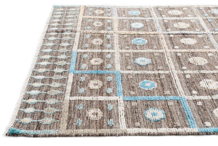 Detail image of 4' 1 x 6' 1 Hand Knotted Modern Ziegler Wool Rug