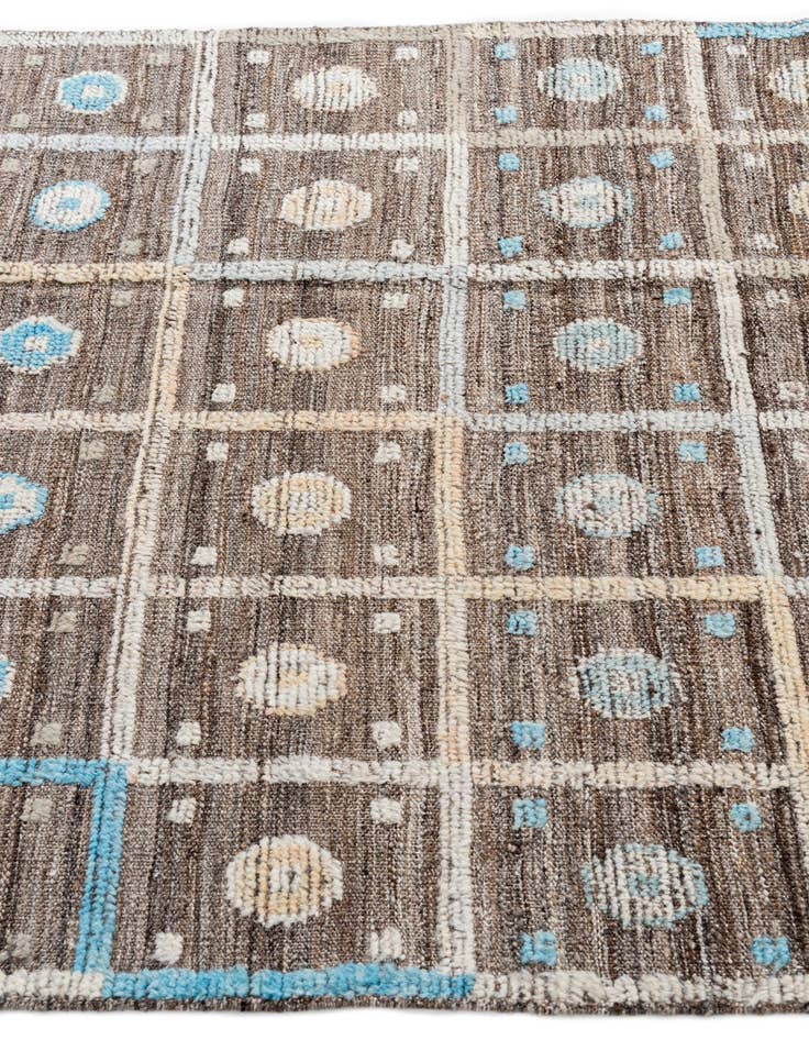 Detail image of 4' 1 x 6' 1 Hand Knotted Modern Ziegler Wool Rug