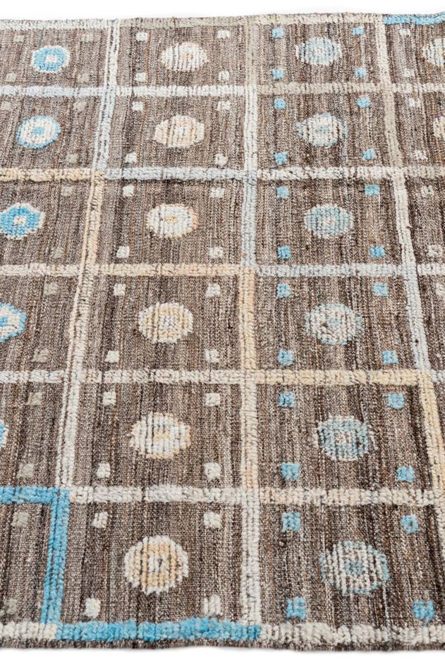 Detail image of 4' 1 x 6' 1 Hand Knotted Modern Ziegler Wool Rug