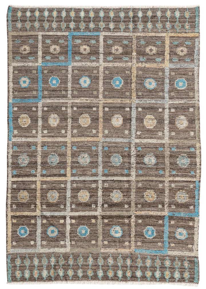 4' 1 x 6' 1 Hand Knotted Modern Ziegler Wool Rug