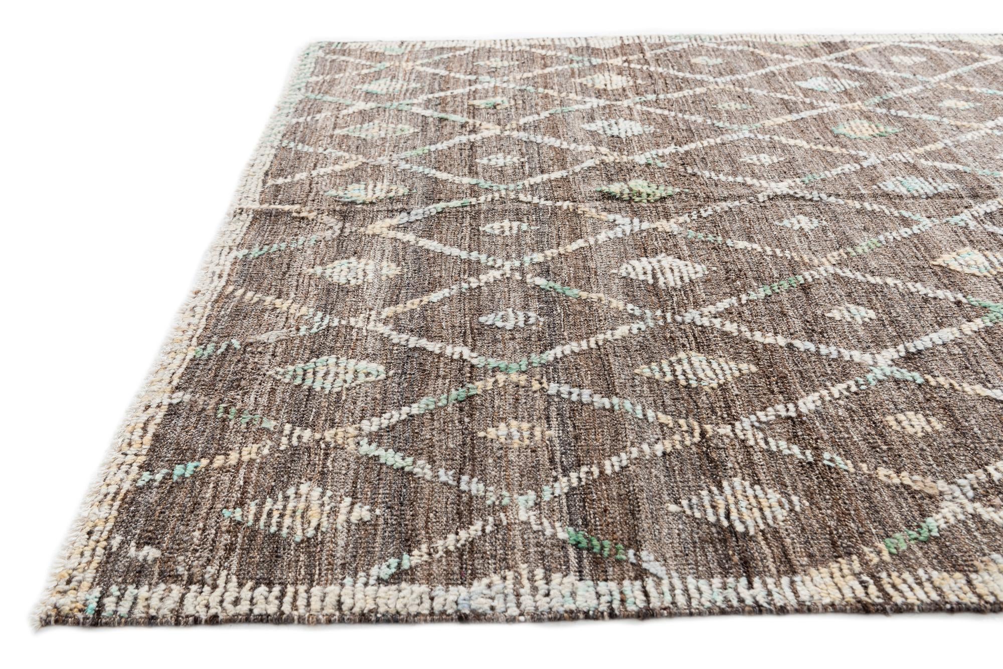 5' 8 x 8' 2 Hand Knotted Modern Ziegler Wool Rug