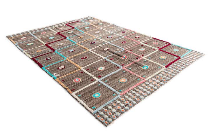 5' 6 x 8' Hand Knotted Modern Ziegler Wool Rug