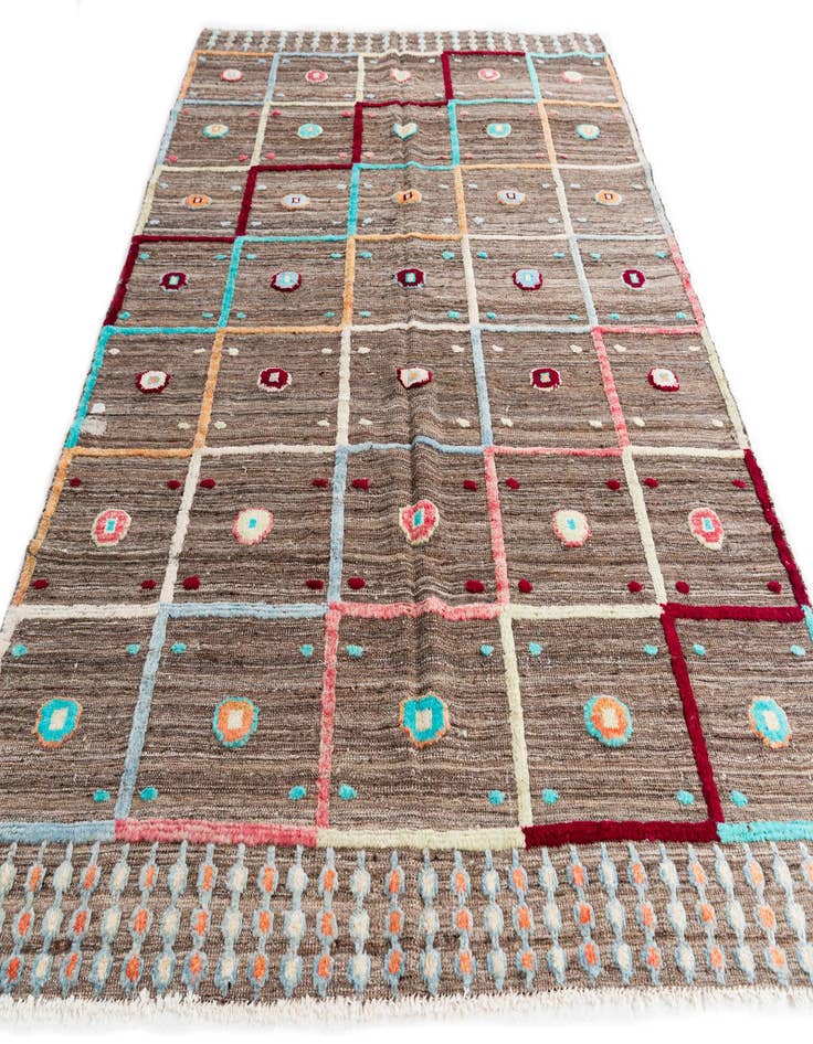 Detail image of 5' 6 x 8'  Hand Knotted Modern Ziegler Wool Rug