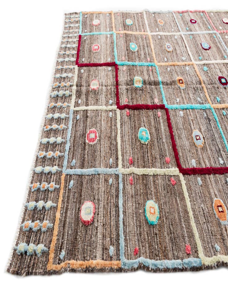 Detail image of 5' 6 x 8'  Hand Knotted Modern Ziegler Wool Rug