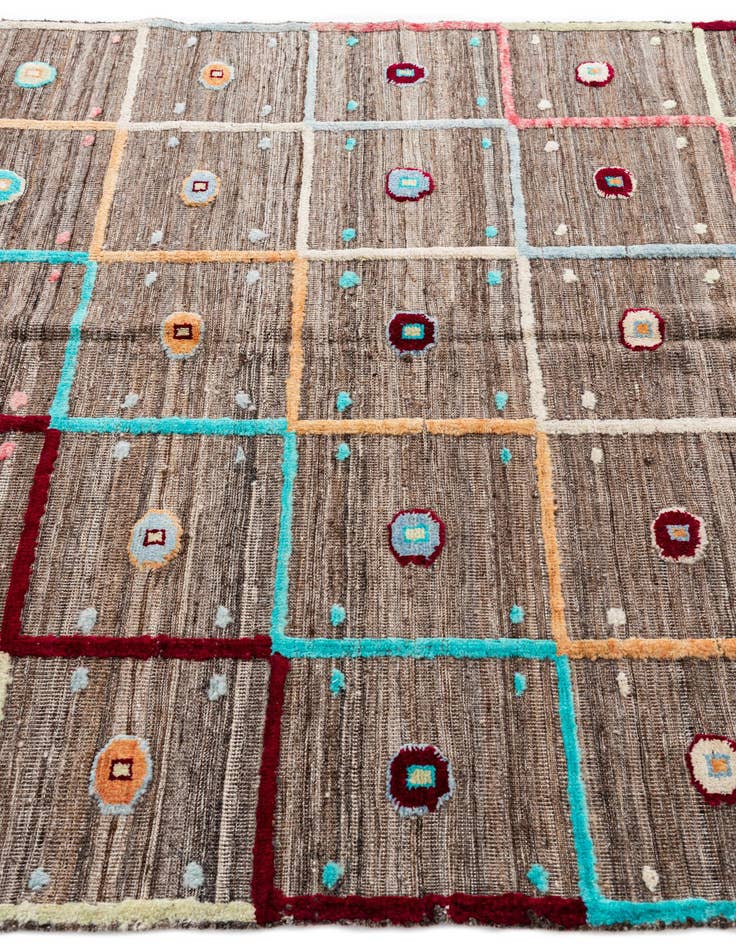 Detail image of 5' 6 x 8'  Hand Knotted Modern Ziegler Wool Rug