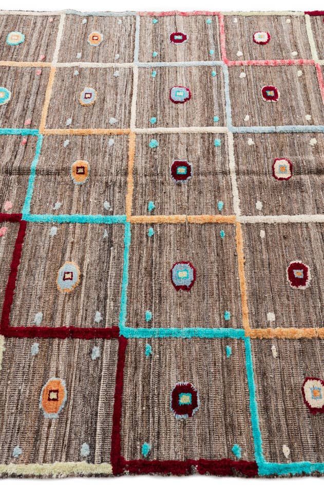 Detail image of 5' 6 x 8' Hand Knotted Modern Ziegler Wool Rug
