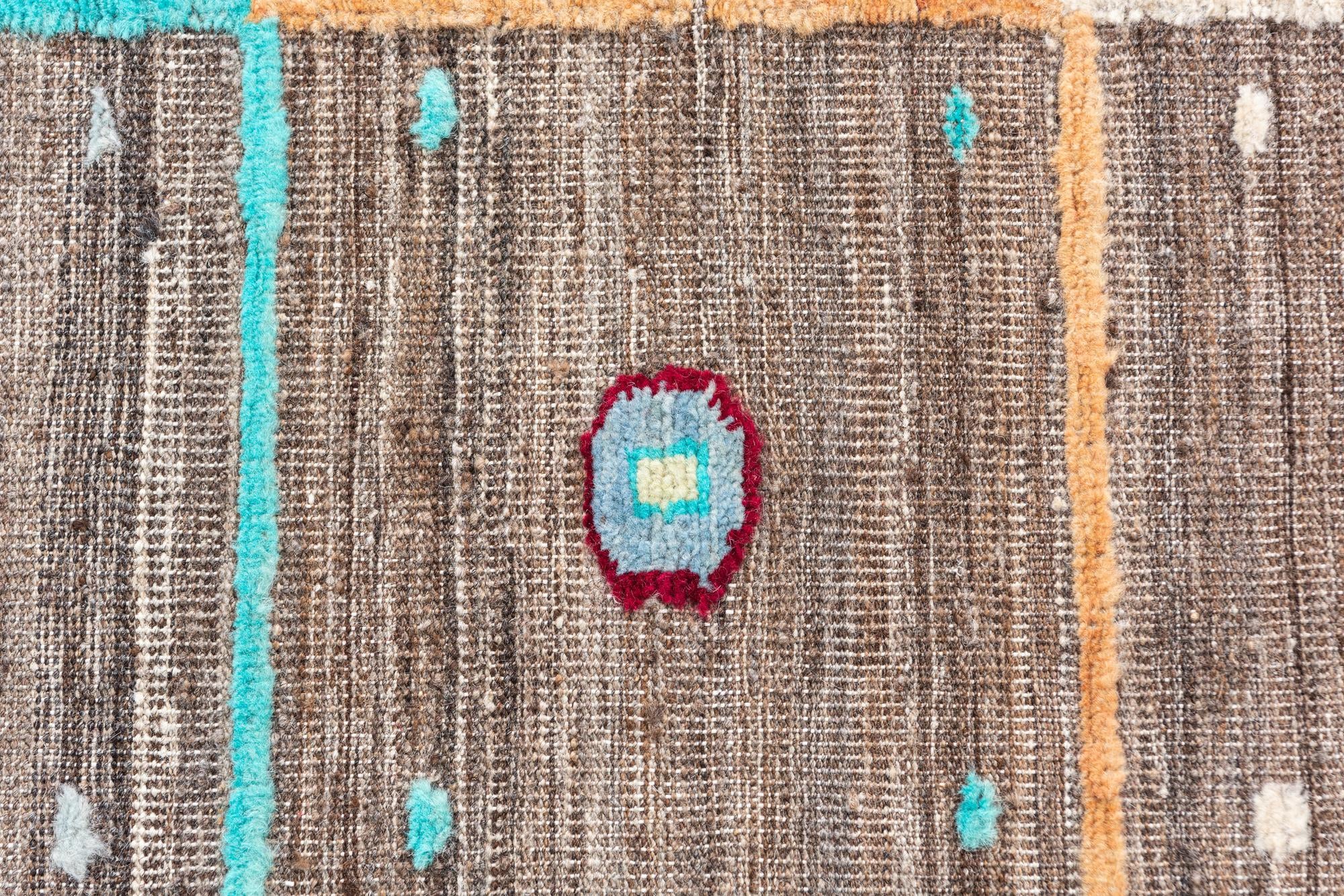 5' 6 x 8' Hand Knotted Modern Ziegler Wool Rug