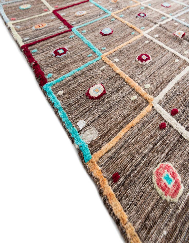 Detail image of 5' 6 x 8'  Hand Knotted Modern Ziegler Wool Rug