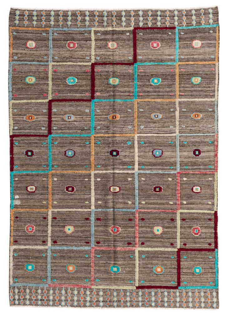 5' 6 x 8' Hand Knotted Modern Ziegler Wool Rug
