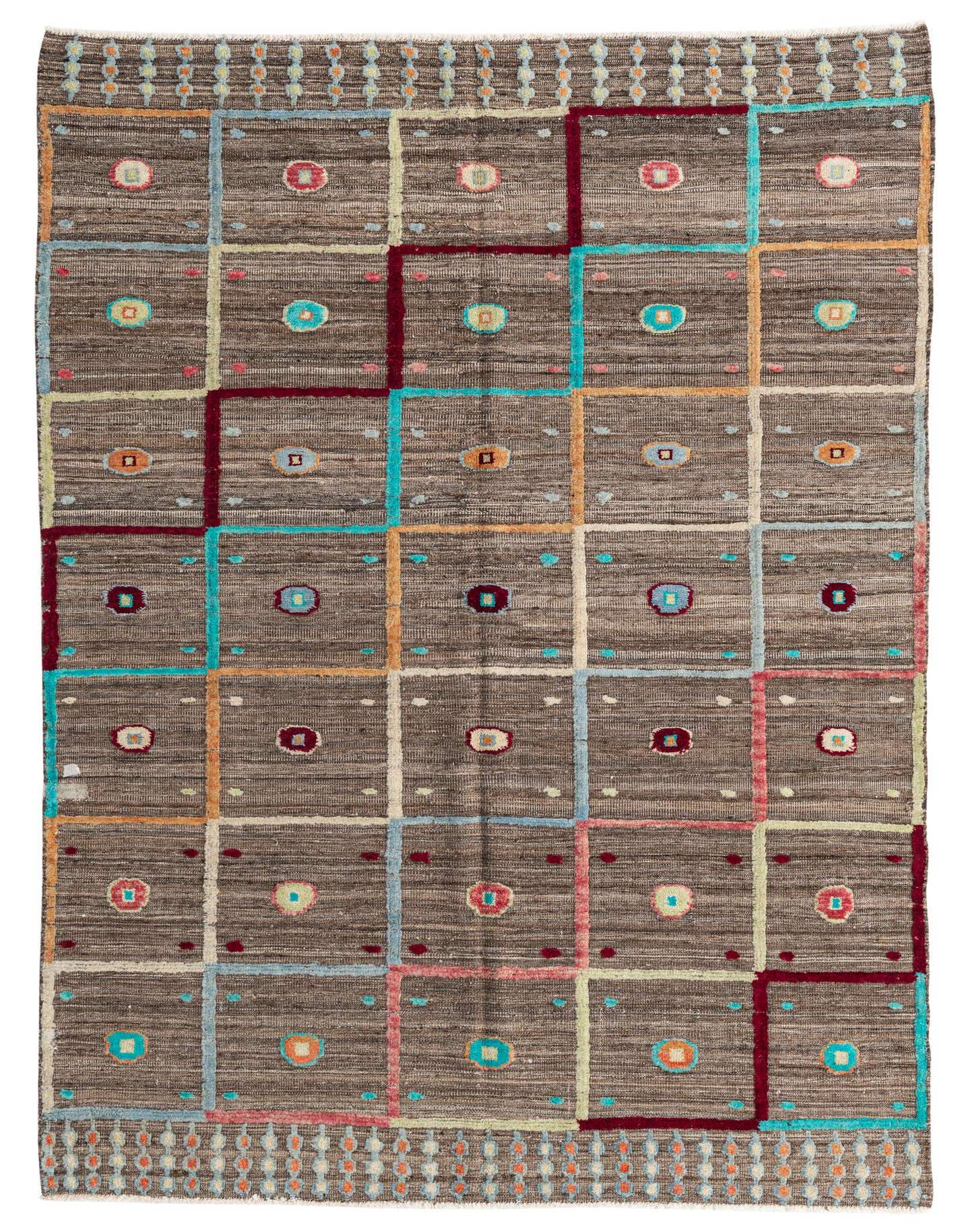 5' 6 x 8' Hand Knotted Modern Ziegler Wool Rug
