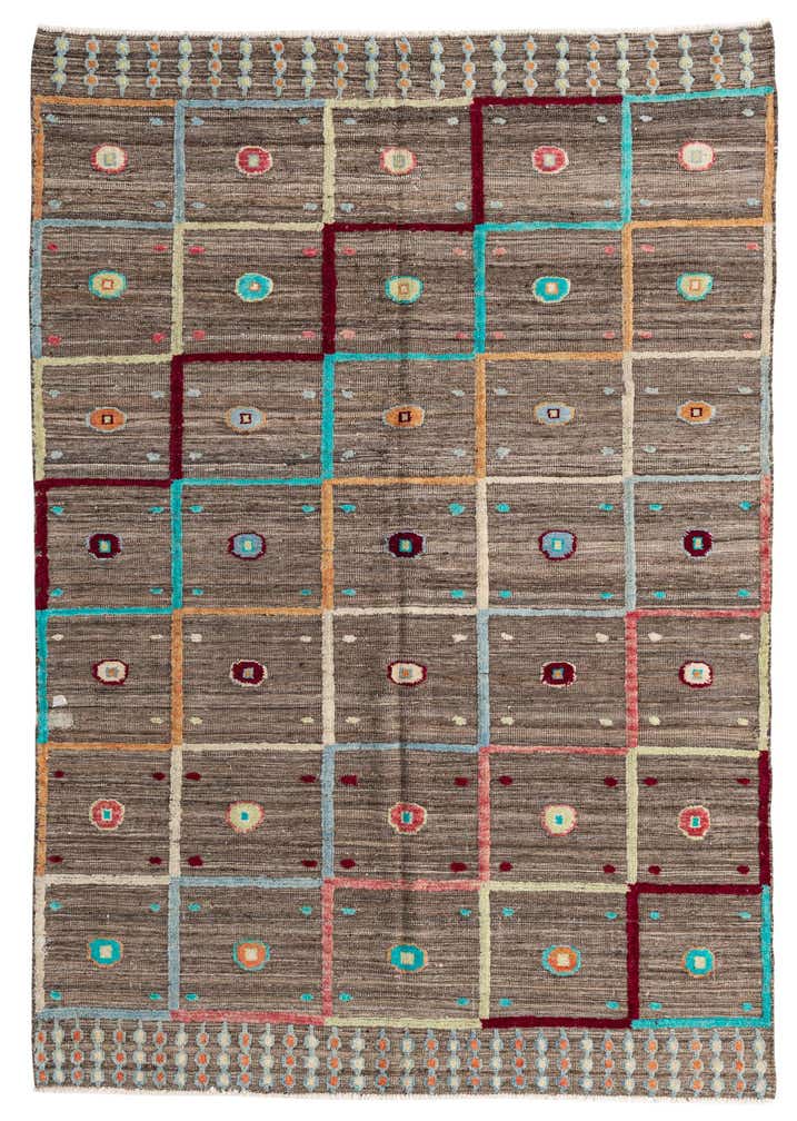 5' 6 x 8' Hand Knotted Modern Ziegler Wool Rug