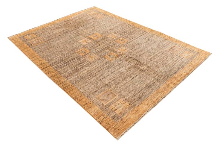Detail image of 5' x 6' 7 Hand Knotted Modern Ziegler Rug